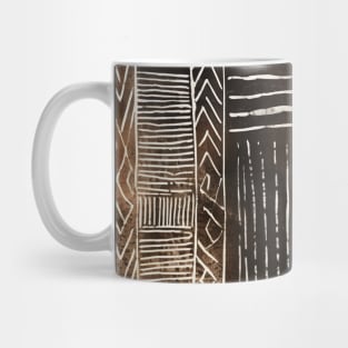 Dark Brown Mudcloth Pattern Africa Mug